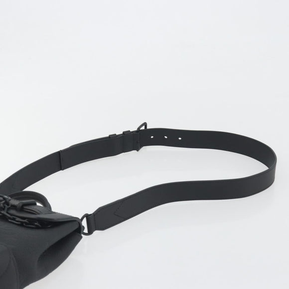 LOUIS VUITTON Taurillon Clemence Monogram Steamer PM Black M24436 Auth 196000SM