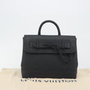LOUIS VUITTON Taurillon Clemence Monogram Steamer PM Black M24436 Auth 196000SM-12