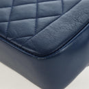 CHANEL Matelasse Chain Shoulder Bag Lamb Skin Blue Gold CC Auth 196001M-20
