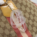 GUCCI GG Canvas Sherry Line Tote Bag Beige Gold 211971 Auth 196002-10