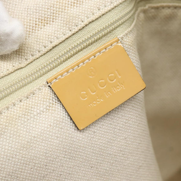GUCCI GG Canvas Sherry Line Tote Bag Beige Gold 211971 Auth 196002
