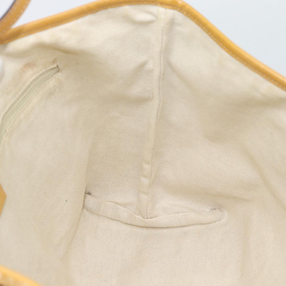 GUCCI GG Canvas Sherry Line Tote Bag Beige Gold 211971 Auth 196002
