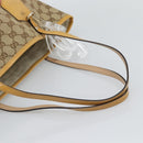 GUCCI GG Canvas Sherry Line Tote Bag Beige Gold 211971 Auth 196002-7