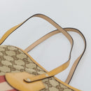 GUCCI GG Canvas Sherry Line Tote Bag Beige Gold 211971 Auth 196002-8
