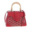 GOYARD Herringbone Saigon Hand Bag PVC Red Auth 196004SM-1