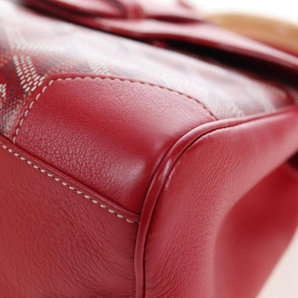 GOYARD Herringbone Saigon Hand Bag PVC Red Auth 196004SM