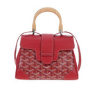 GOYARD Herringbone Saigon Hand Bag PVC Red Auth 196004SM-2