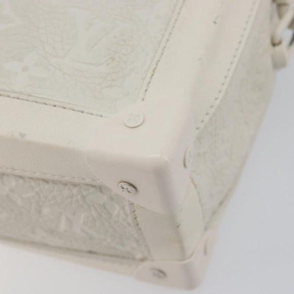 LOUIS VUITTON Monogram Empreinte Soft Trunk Bag White M53287 LV Auth 196005V