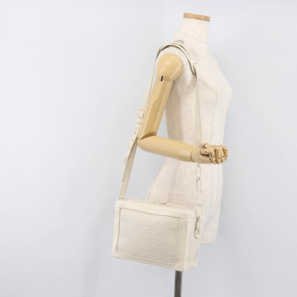 LOUIS VUITTON Monogram Empreinte Soft Trunk Bag White M53287 LV Auth 196005V