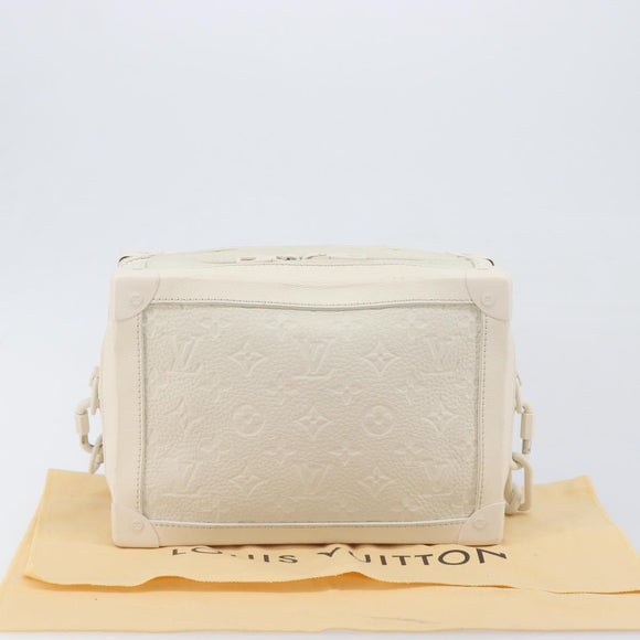 LOUIS VUITTON Monogram Empreinte Soft Trunk Bag White M53287 LV Auth 196005V