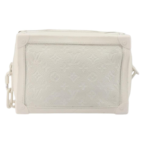 LOUIS VUITTON Monogram Empreinte Soft Trunk Bag White M53287 LV Auth 196005V