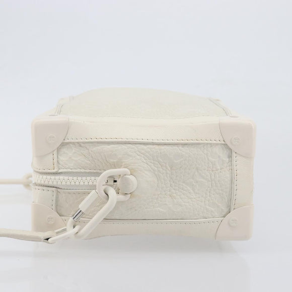 LOUIS VUITTON Monogram Empreinte Soft Trunk Bag White M53287 LV Auth 196005V