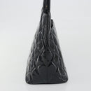 CHANEL Matelasse Reprint Tote Bag Patent leather Black Gold CC Auth 196006V-3