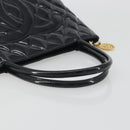 CHANEL Matelasse Reprint Tote Bag Patent leather Black Gold CC Auth 196006V-7