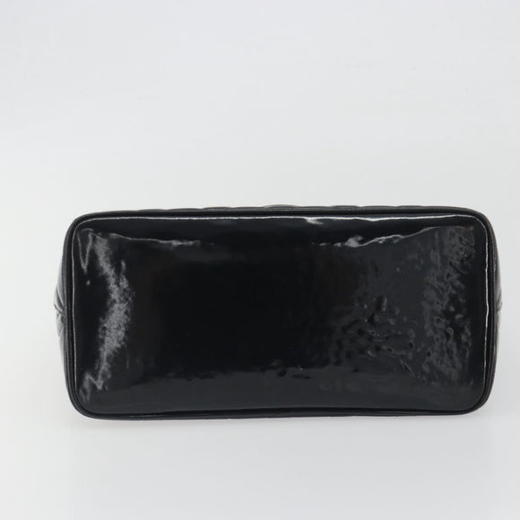 CHANEL Matelasse Reprint Tote Bag Patent leather Black Gold CC Auth 196006V