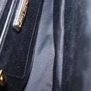 Miu Miu Matelasse Shoulder Bag Leather Black Gold Auth 196010M-10