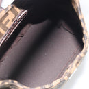 FENDI Zucca Canvas Mamma Baguette Shoulder Bag Brown Black Auth 196011V-10