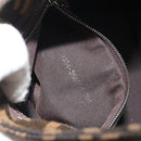 FENDI Zucca Canvas Mamma Baguette Shoulder Bag Brown Black Auth 196011V-11