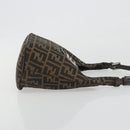 FENDI Zucca Canvas Mamma Baguette Shoulder Bag Brown Black Auth 196011V-3