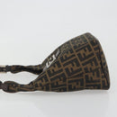 FENDI Zucca Canvas Mamma Baguette Shoulder Bag Brown Black Auth 196011V-4