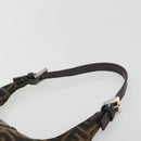 FENDI Zucca Canvas Mamma Baguette Shoulder Bag Brown Black Auth 196011V-14