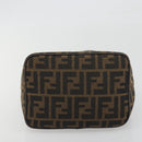 FENDI Zucca Canvas Mamma Baguette Shoulder Bag Brown Black Auth 196011V-5