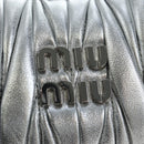 Miu Miu Matelasse Wonder Hand Bag Leather 2way Silver Auth 196012SAM-19