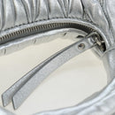 Miu Miu Matelasse Wonder Hand Bag Leather 2way Silver Auth 196012SAM-20