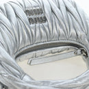 Miu Miu Matelasse Wonder Hand Bag Leather 2way Silver Auth 196012SAM-6