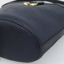 Christian Dior Trotter Canvas Shoulder Bag PVC Navy Gold Auth 196013A-9