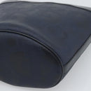 Christian Dior Trotter Canvas Shoulder Bag PVC Navy Gold Auth 196013A-15