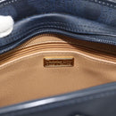 Christian Dior Trotter Canvas Shoulder Bag PVC Navy Gold Auth 196013A-11