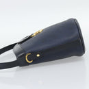 Christian Dior Trotter Canvas Shoulder Bag PVC Navy Gold Auth 196013A-3