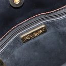 SAINT LAURENT Shoulder Bag Leather Black Gold Auth 196014A-15