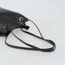 SAINT LAURENT Shoulder Bag Leather Black Gold Auth 196014A-7