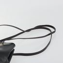 SAINT LAURENT Shoulder Bag Leather Black Gold Auth 196014A-8