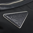 PRADA Shoulder Bag Nylon Black Silver Auth 196016A-15