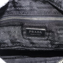 PRADA Shoulder Bag Nylon Black Silver Auth 196016A-17