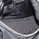 PRADA Shoulder Bag Nylon Black Silver Auth 196016A-18
