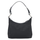 PRADA Shoulder Bag Nylon Black Silver Auth 196016A-3