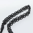 CHANEL Chain Camelia Shoulder Bag tweed Black Silver CC Auth 196017M-8