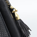 BALLY Hand Bag Leather Black Gold Auth 196018-14