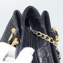 BALLY Hand Bag Leather Black Gold Auth 196018-15