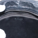 BALLY Hand Bag Leather Black Gold Auth 196018-16