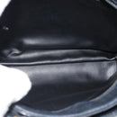 BALLY Hand Bag Leather Black Gold Auth 196018-17
