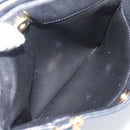 BALLY Hand Bag Leather Black Gold Auth 196018-22