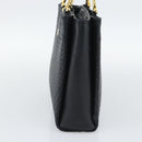 BALLY Hand Bag Leather Black Gold Auth 196018-5