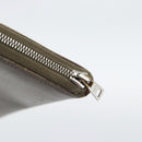 HERMES Azap Long Wallet Leather Beige Silver Auth 196019-8
