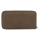 HERMES Azap Long Wallet Leather Beige Silver Auth 196019-2