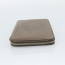 HERMES Azap Long Wallet Leather Beige Silver Auth 196019-4